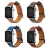 Pasek skórzany Strap Leather do Apple Watch 38 / 40 / 41 mm opaska bransoleta - czerwony